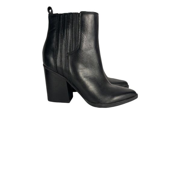 Marc Fisher LTD Women's OSHAY Pointed Toe Black Leather Bootie Size: 4.5M NWOB - Picture 3 of 9